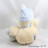 Vintage Plüschelf NICOTOY beige blaue Glocke Clown Junge 18 cm