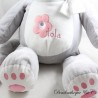 Peluche gato grande ARTHUR ET LOLA Bébisol gris rosa 65 cm