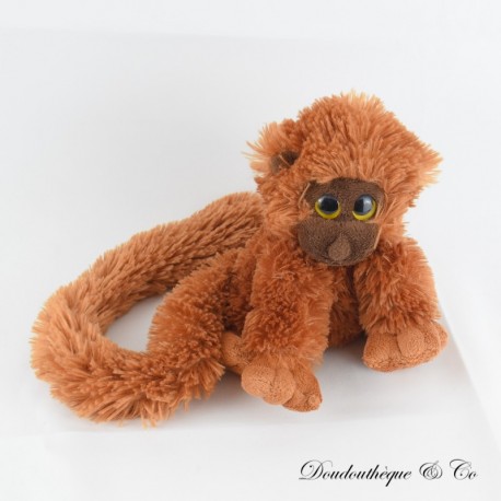 NATURE PLANET Affe Plüsch Braun Große Augen und langer Schwanz 15 cm NATURE PLANET Affe Plüsch Braun Große Augen und langer Schwanz 15 cm