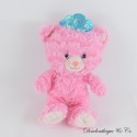 Milly AURORA rosa glänzender Katzenplüsch mit blauer Krone 17 cm