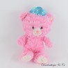 Milly AURORA rosa glänzender Katzenplüsch mit blauer Krone 17 cm