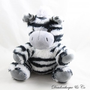 Zebra Plüschtier SOFT FRIENDS weiß grau schwarz Streifen sitzend24 cm