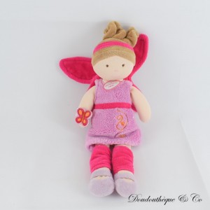 Stoffpuppe Mademoiselle Rose DOUDOU ET COMPAGNIE Demoiselles Feen Kastanie Schmetterling DC2391 29 cm