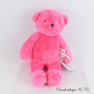 Osito de peluche MOULIN ROTY rosa colección Les P'tits Doudous 28 cm NUEVO