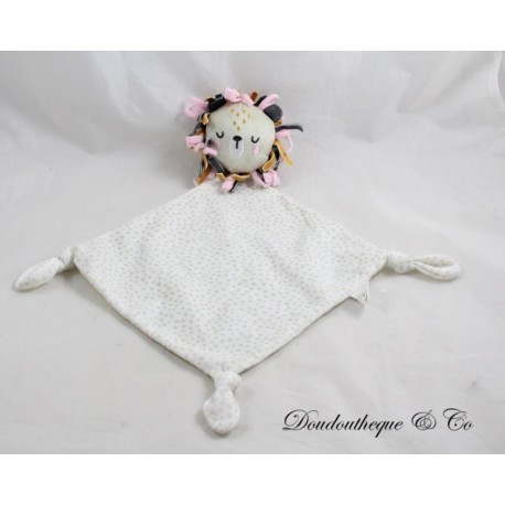 Flaches Löwen-Kuscheltier APOLLO Little One weißer Diamant Tupfen grüne Mähne 34 cm Flaches Löwen-Kuscheltier APOLLO Little One weißer Diamant Tupfen grüne Mähne 34 cm