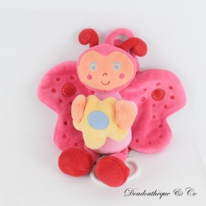INFLUX CORA Schmetterling Pink und Orange Musical Plüsch 19 cm