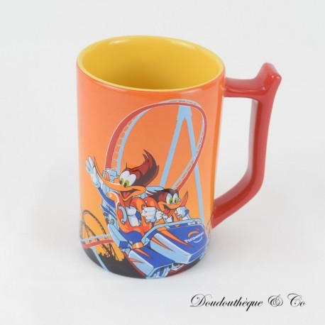 Woddy und Winnie Woodpecker Geprägter Becher PORT AVENTURA Dragon Khan 3D geprägter Keramikbecher 13 cm