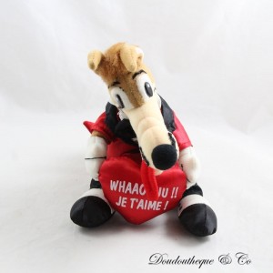 Der Wolf Wolf TEX AVERY Whaaouuu Plüsch!! Ich liebe dich! Valentinstag Droopy 1992 Vintage Anzug rot schwarz 18 cm