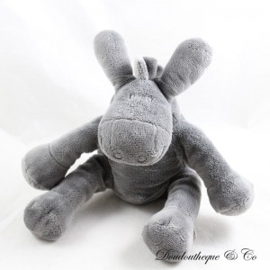 Paco NOUKIE'S Musical Donkey Plüsch Puder Dunkelgrau Sitzend 20 cm