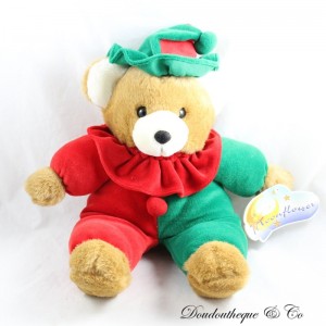 Plüschbär MOONFLOWER Elf Weihnachtsmütze rot und grün Hut 35 cm