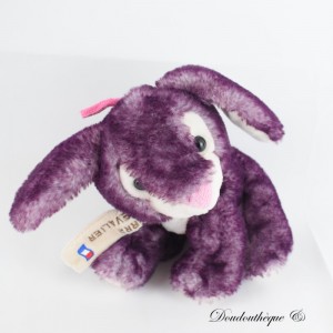 Gefülltes Kaninchen RODADOU RODA lila Schal Serre Chevalier Plüsch-Souvenir 18 cm