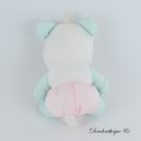 Mini Puffalump Style Puffalump Bär Fliege Rosa und Weiß Fallschirm Canvas Vintage 19 cm