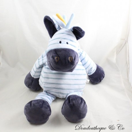 Zebrito Zebra Plüschtier NOUKIE'S Achille und Zebrito blau gestreift 43 cm Zebrito Zebra Plüschtier NOUKIE'S Achille und Zebrito blau gestreift 43 cm