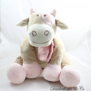 Großes Lola Kuhplüschtier NOUKIE'S pink beige sitzend 35 cm