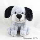 MAX & SAX Carrefour grau schwarz sitzender Hund Plüsch 22 cm