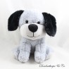 MAX & SAX Carrefour grau schwarz sitzender Hund Plüsch 22 cm