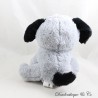 MAX & SAX Carrefour grau schwarz sitzender Hund Plüsch 22 cm