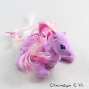 Mini Plüsch Pony HASBRO My Little Pony Mütze Sitzsack Vintage Rosa Lila 1998