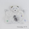 Flaches Panda Kuscheltier SUCRE d'orge grau weiß Schnullerclip 20 cm