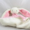 Rabbit flat cuddly toy NATURE PLANET Oeko pink white diamond 40 cm