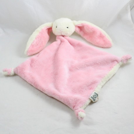 Rabbit flat cuddly toy NATURE PLANET Oeko pink white diamond 40 cm Rabbit flat cuddly toy NATURE PLANET Oeko pink white diamond 40 cm