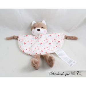 Flache Fuchsdecke TOM & KIDDY rosa braun Glocke Blumenmuster halbmond 26 cm