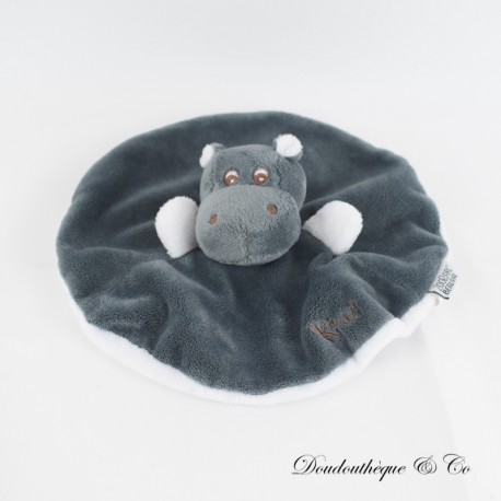 Hippo Flat Blanket ZOOPARC BEAUVAL Hippopotamus Kiwi Grey and White Round 20 cm Hippo Flat Blanket ZOOPARC BEAUVAL Hippopotamus Kiwi Grey and White Round 20 cm