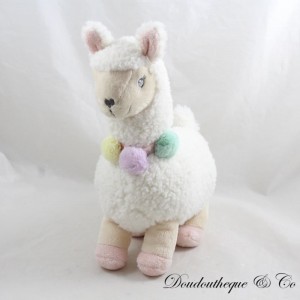 Musikalisches Lama Plüschtier TEX BABY weiß rosa