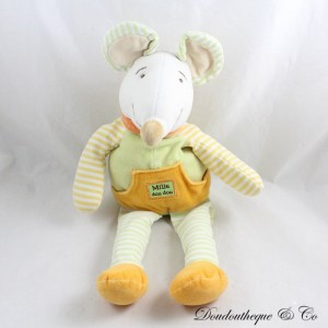 Plüschtier Milie Maus DOUDOU ET COMPAGNIE Tasche grün orange Streifen 40 cm