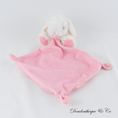 Kaninchen Einstecktuch Kuscheltier TEX BABY rosa weiß Polka Dots 11 cm Kaninchen Einstecktuch Kuscheltier TEX BABY rosa weiß Polka Dots 11 cm