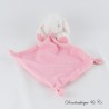 Kaninchen Einstecktuch Kuscheltier TEX BABY rosa weiß Polka Dots 11 cm