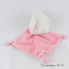 Kaninchen Einstecktuch Kuscheltier TEX BABY rosa weiß Polka Dots 11 cm