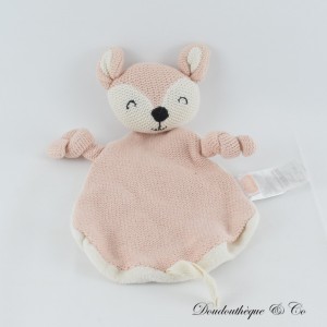Jollein Doe Decke Strickklammer in Rosa und Beige 26 cm