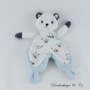 Panda SERGENT MAJOR flaches Kuscheltier blau und weiß 26 cm
