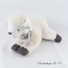 Schaf- oder Lammplüsch NICOTOY SIMBA TOYS grau-weißer Strickschal Liegeposition 30 cm