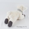 Schaf- oder Lammplüsch NICOTOY SIMBA TOYS grau-weißer Strickschal Liegeposition 30 cm