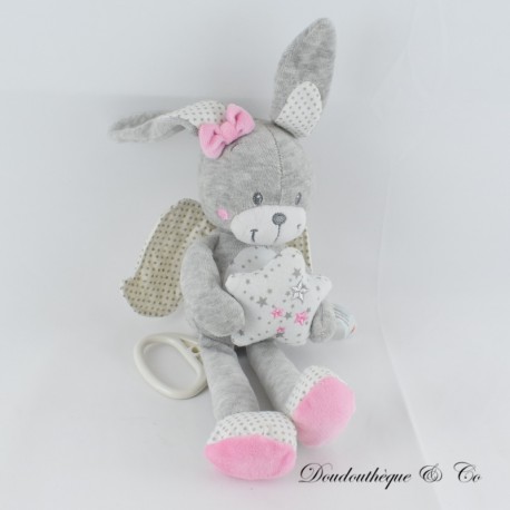 Peluche musicale lapin SIMBA TOYS étoiles gris blanc 27 cm Peluche musicale lapin SIMBA TOYS étoiles gris blanc 27 cm