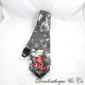 Betty Boop Krawatte AVENUE OF THE STARS Fleischer Studios Schwarz Rosa Rot NEU