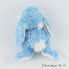 Peluche coniglio SANS MARQUE blu pelo lungo screziato 30 cm