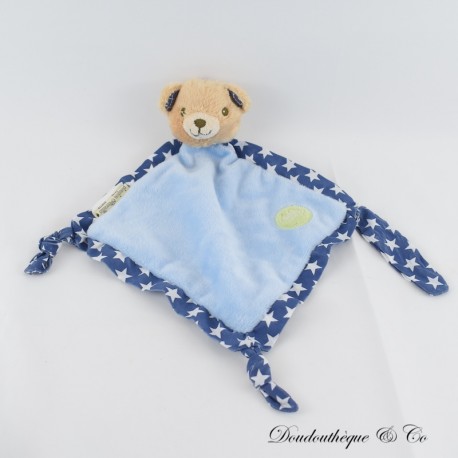 PIOUPIOU & MERVEILLES BÄRENDECKE Blaue und braune Sterne 34 cm PIOUPIOU & MERVEILLES BÄRENDECKE Blaue und braune Sterne 34 cm