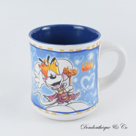 Mausbecher DIDDL blau Keramikbecher "der Prinz" Kronen 9 cm