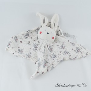 Peluche coniglio piatto TAPE A L'OEIL TAO fasce bianche alberi gufi funghi 27 cm