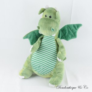 Sitzend HAPPY FRIENDS Grün gestreifter Drache Plüsch 38 cm