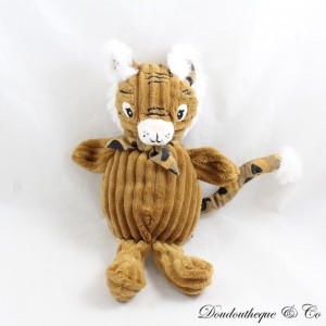 Plüschspekulatius der Tiger Déglingos einfach braunes Senf Bandana 22 cm