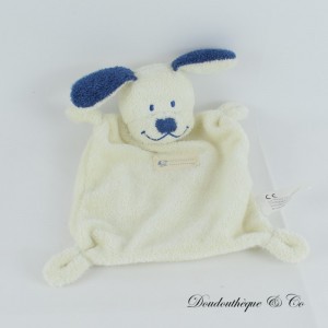 NICOTOY weiß-blaues flaches Hundekuscheltier mit 20 cm Aufnäher