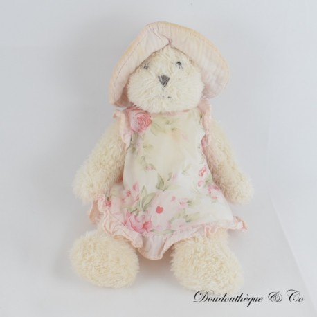 Oscar J-LINE Weißes Bärenkleid und Hut Blumenteddybär Teddybär 30 cm Oscar J-LINE Weißes Bärenkleid und Hut Blumenteddybär Teddybär 30 cm