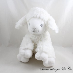 Sheep plush POMMETTE white sitting