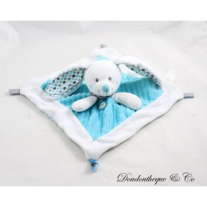Flaches Kuscheltier Hase SIMBA TOYS türkisblau Polka Dot braun 24 cm