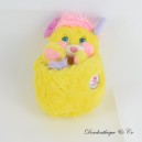 Peluche Popples MATTEL jaune et rose vintage 1986 20 cm