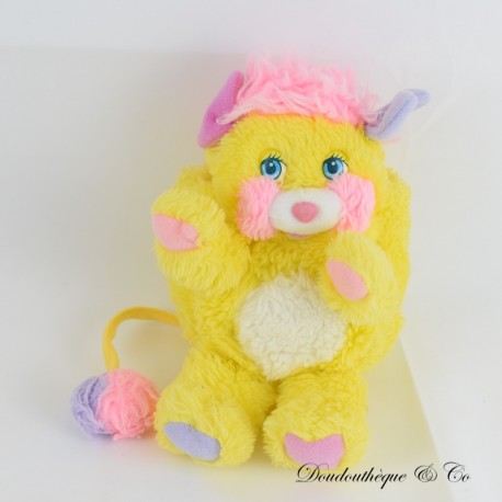 Peluche Popples MATTEL jaune et rose vintage 1986 20 cm Peluche Popples MATTEL jaune et rose vintage 1986 20 cm